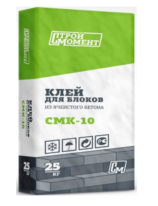 Клей для блоков из ячеистого бетона СМК 10, 25 кг