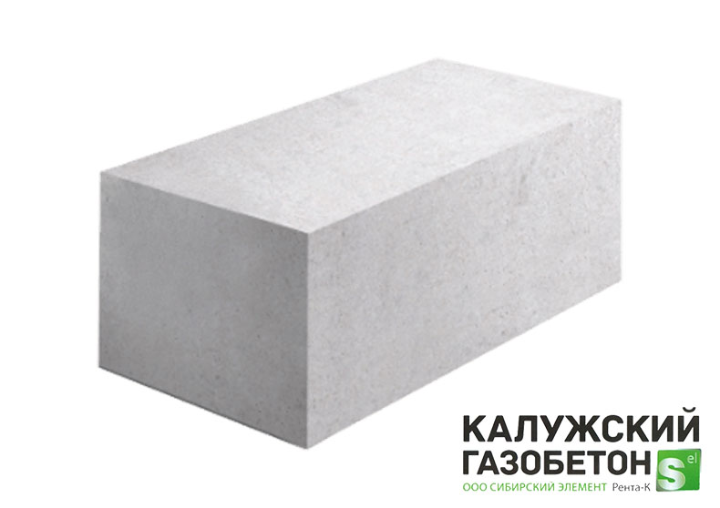 Газобетонный блок стеновой Калужский D600 625х250х200 B3.5